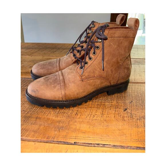 Mens Patina Brown Leather Handmade in Mexico Boots‎ Size 9 - Picture 3 of 8